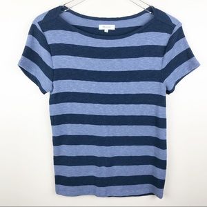 MADEWELL Musical Tee In Rugby Stripe Blue Size M